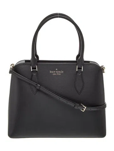 Pre-owned Kate Spade Leather Top Handle Bag In Black