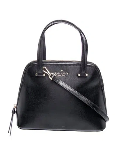 Pre-owned Kate Spade Leather Top Handle Bag In Black