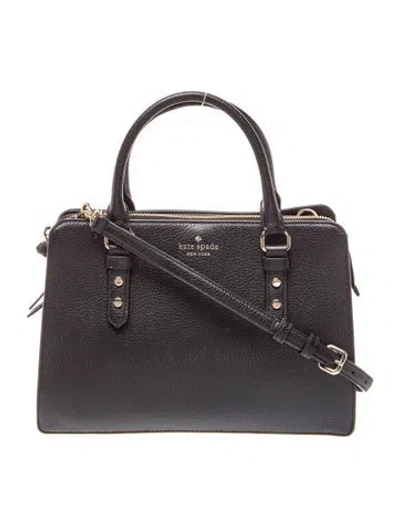 Pre-owned Kate Spade Leather Top Handle Bag In Black