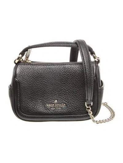 Pre-owned Kate Spade Leather Top Handle Bag In Black