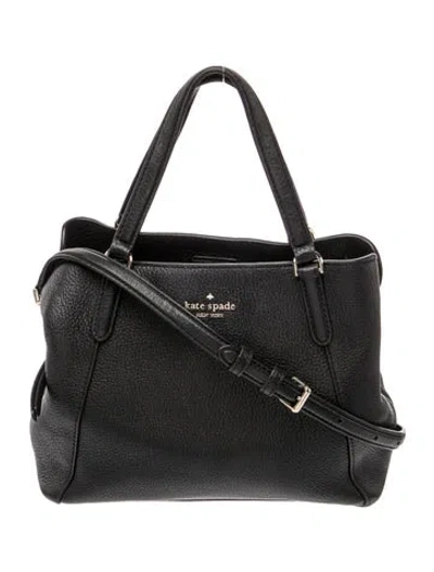 Pre-owned Kate Spade Leather Top Handle Bag In Black