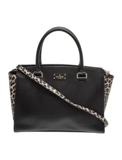 Pre-owned Kate Spade Leather Top Handle Bag In Black