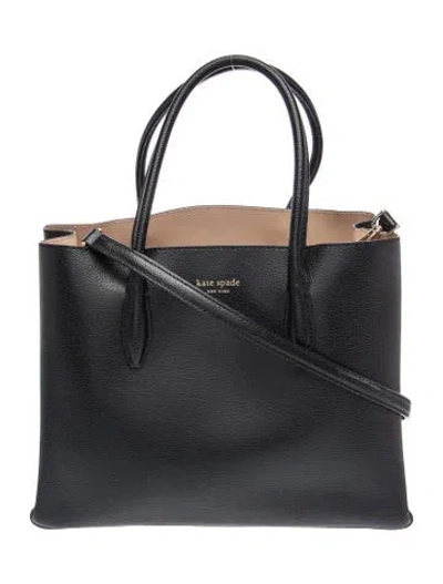 Pre-owned Kate Spade Leather Top Handle Bag In Black