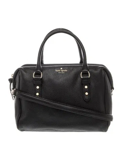 Pre-owned Kate Spade Leather Top Handle Bag In Black