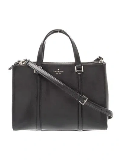 Pre-owned Kate Spade Leather Top Handle Bag In Black