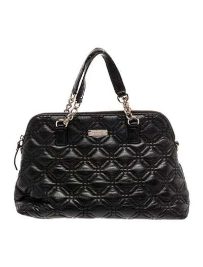 Pre-owned Kate Spade Leather Top Handle Bag In Black