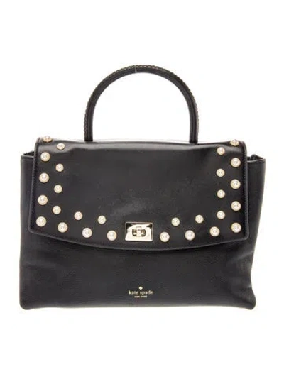 Pre-owned Kate Spade Leather Top Handle Bag In Black