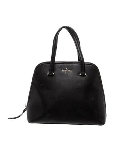 Pre-owned Kate Spade Leather Top Handle Bag In Black