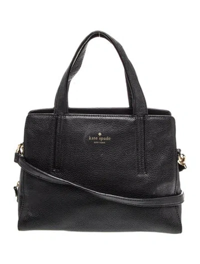Pre-owned Kate Spade Leather Top Handle Bag In Black