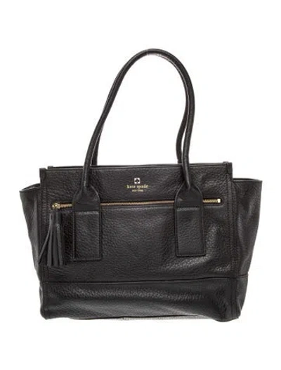 Pre-owned Kate Spade Leather Top Handle Bag In Black