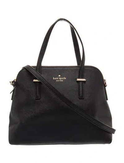 Pre-owned Kate Spade Leather Top Handle Bag In Black