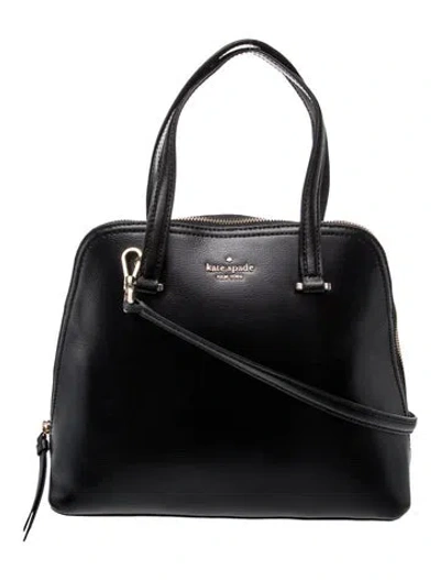 Pre-owned Kate Spade Leather Top Handle Bag In Black