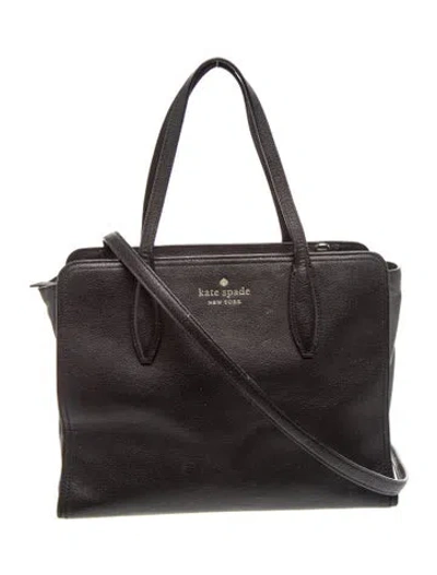 Pre-owned Kate Spade Leather Top Handle Bag In Black
