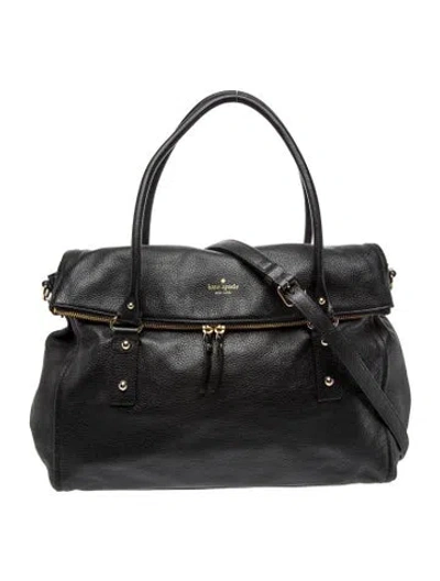 Pre-owned Kate Spade Leather Top Handle Bag In Black