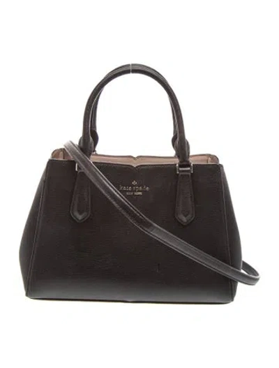Pre-owned Kate Spade Leather Top Handle Bag In Black