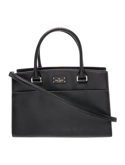 Pre-owned Kate Spade Leather Top Handle Bag In Black