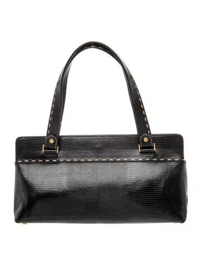 Pre-owned Kate Spade Leather Top Handle Bag In Black