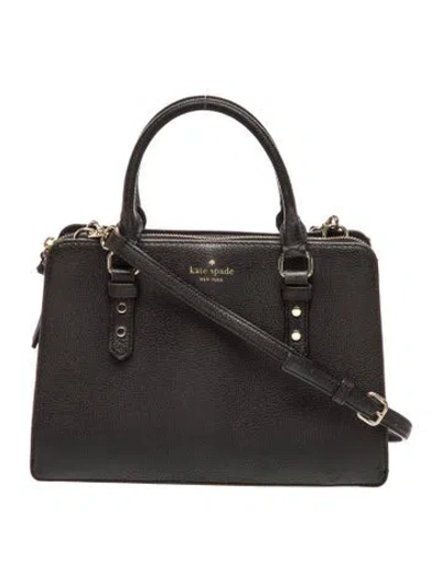 Pre-owned Kate Spade Leather Top Handle Bag In Black