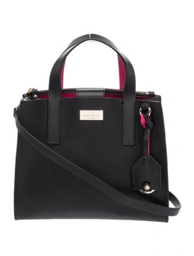 Pre-owned Kate Spade Leather Top Handle Bag In Black