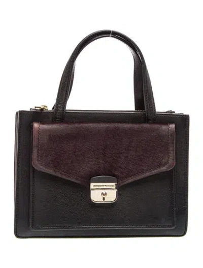 Pre-owned Kate Spade Leather Top Handle Bag In Black