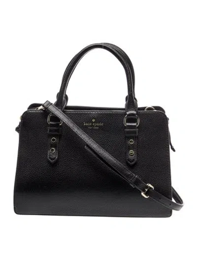 Pre-owned Kate Spade Leather Top Handle Bag In Black