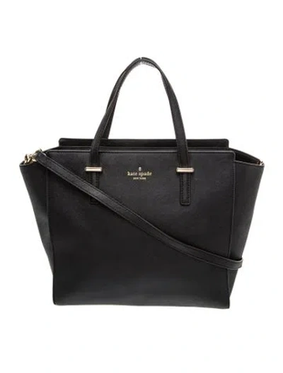 Pre-owned Kate Spade Leather Top Handle Bag In Black