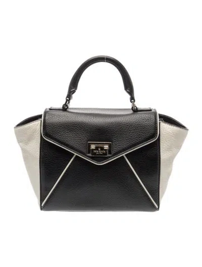 Pre-owned Kate Spade Leather Top Handle Bag In Black/neutrals