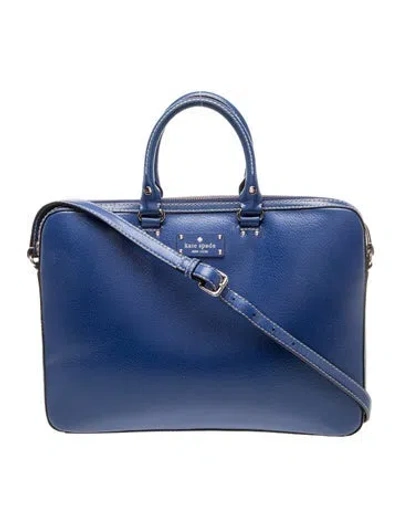 Pre-owned Kate Spade Leather Top Handle Bag In Blue
