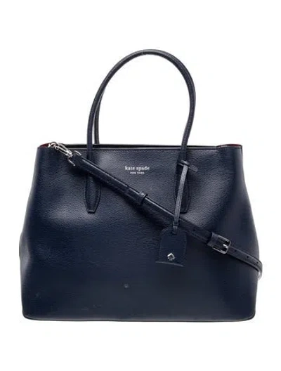 Pre-owned Kate Spade Leather Top Handle Bag In Blue