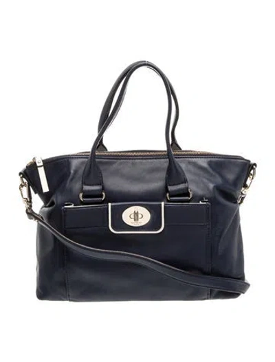 Pre-owned Kate Spade Leather Top Handle Bag In Blue