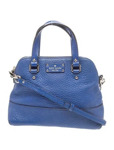 Pre-owned Kate Spade Leather Top Handle Bag In Blue