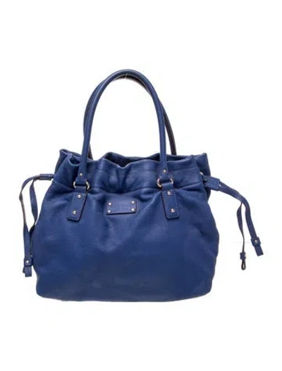 Pre-owned Kate Spade Leather Top Handle Bag In Blue