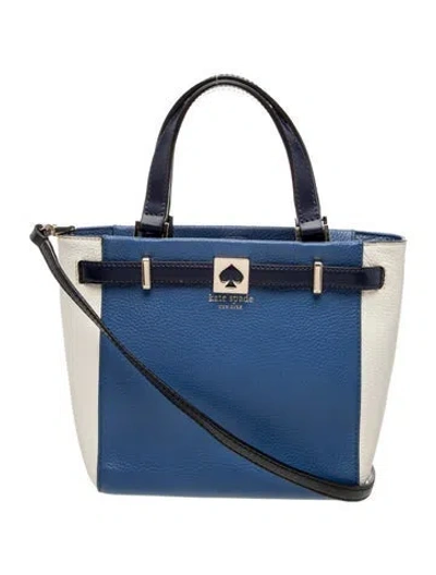 Pre-owned Kate Spade Leather Top Handle Bag In Blue