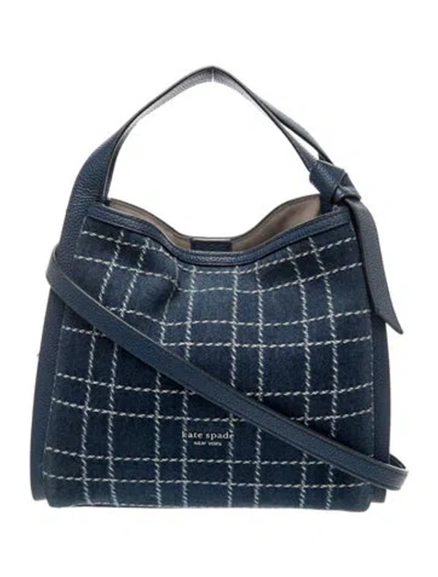 Pre-owned Kate Spade Leather Top Handle Bag In Blue