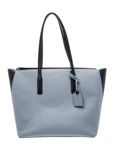 Pre-owned Kate Spade Leather Top Handle Bag In Blue