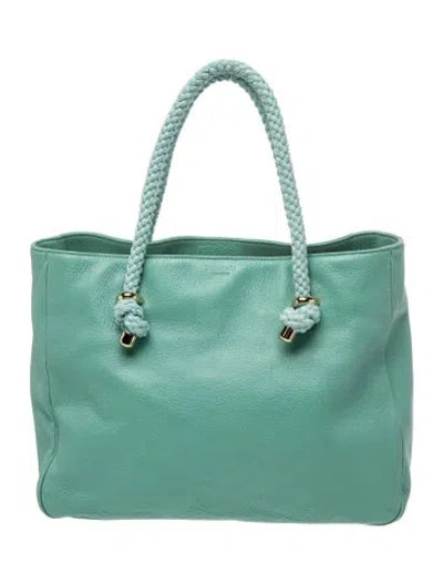 Pre-owned Kate Spade Leather Top Handle Bag In Blue