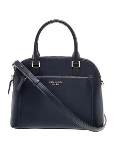 Pre-owned Kate Spade Leather Top Handle Bag In Blue