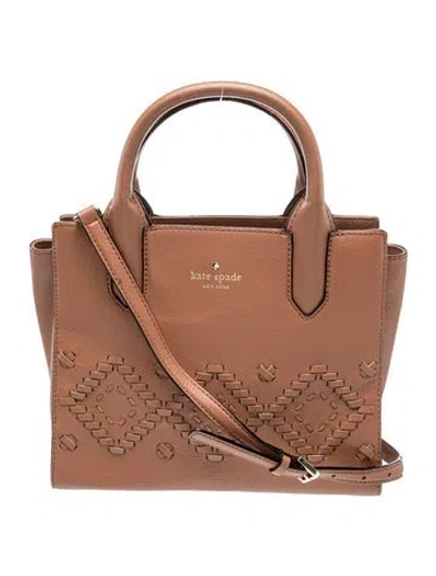 Pre-owned Kate Spade Leather Top Handle Bag In Brown