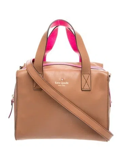 Pre-owned Kate Spade Leather Top Handle Bag In Brown