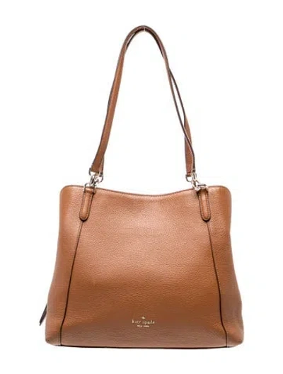 Pre-owned Kate Spade Leather Top Handle Bag In Brown