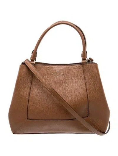 Pre-owned Kate Spade Leather Top Handle Bag In Brown