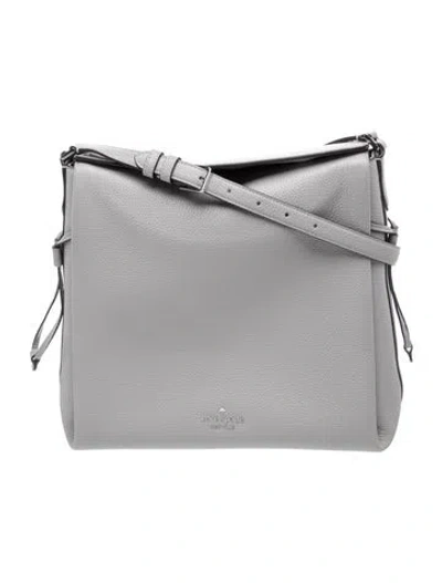 Pre-owned Kate Spade Leather Top Handle Bag In Gray