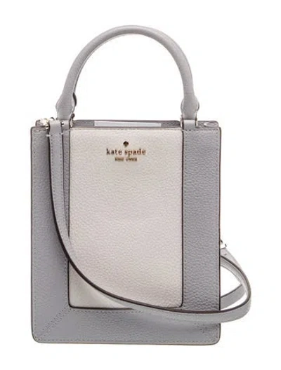 Pre-owned Kate Spade Leather Top Handle Bag In Gray