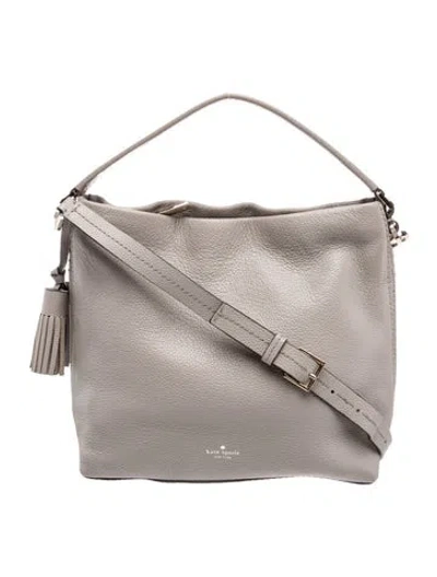 Pre-owned Kate Spade Leather Top Handle Bag In Gray