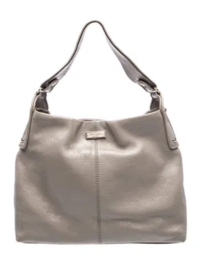 Pre-owned Kate Spade Leather Top Handle Bag In Gray