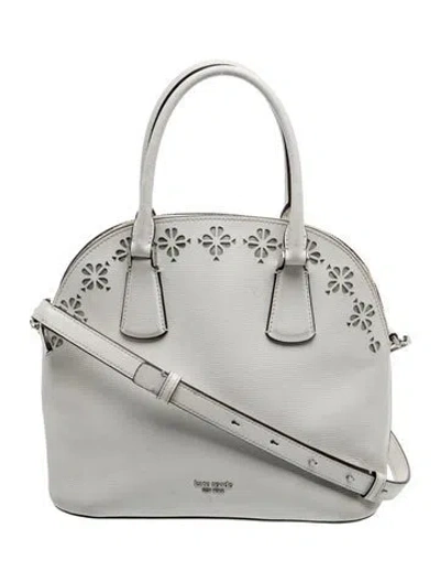 Pre-owned Kate Spade Leather Top Handle Bag In Gray