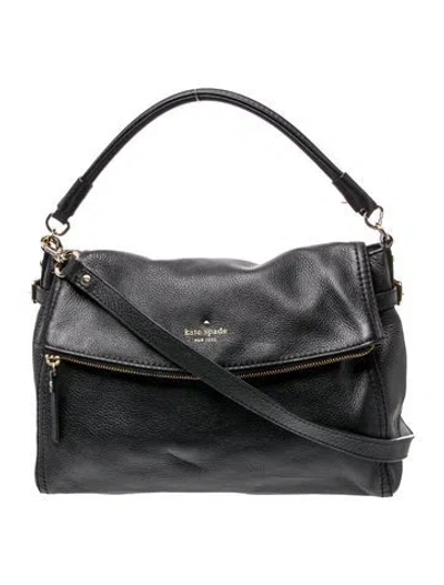 Pre-owned Kate Spade Leather Top Handle Bag In Gray