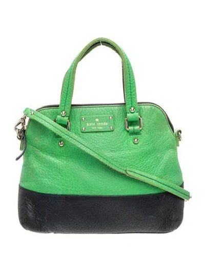Pre-owned Kate Spade Leather Top Handle Bag In Green