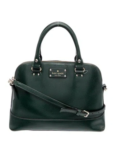 Pre-owned Kate Spade Leather Top Handle Bag In Green