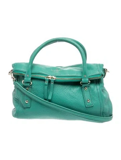 Pre-owned Kate Spade Leather Top Handle Bag In Green